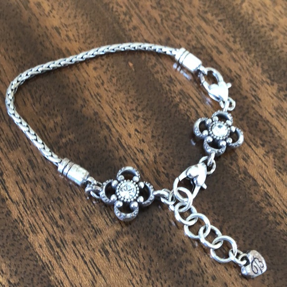 Brighton Flower Crystal Add-A-Bead charm bracelet. - Picture 10 of 13